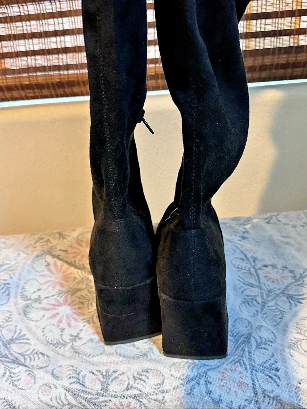 Steve Madden Shari Over-the-Knee Block Heel Boots Black US